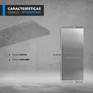 MEZCLADORA XM MT020D5502 MONOCOMANDO DUCHA SATINADO - 4