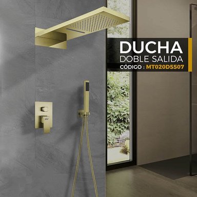 MEZCLADORA XM MT020D5507 MONOCOMANDO DUCHA DORADO - 2