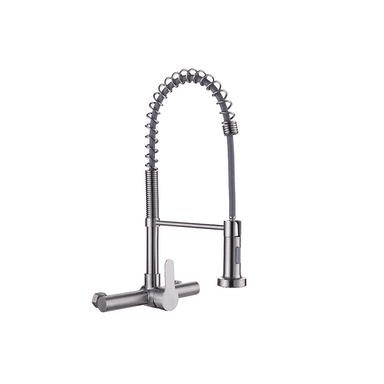 MEZCLADORA XM MC304-277 MONOCOMANDO COCINA ACERO PARED