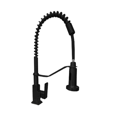 GRIFERÍA XM LC1077N COCINA NEGRO RESORTE A LA PARED