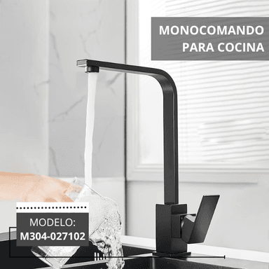 MEZCLADORA M304-027102 MONOCOMANDO COCINA NEGRO - 2
