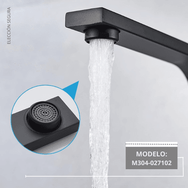 MEZCLADORA M304-027102 MONOCOMANDO COCINA NEGRO - 3