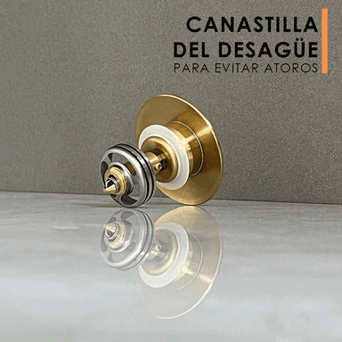 LAVAMANOS XM LA30407-R38 BOWL CIRCULAR ACERO CON DESAGUE DORADO - 5