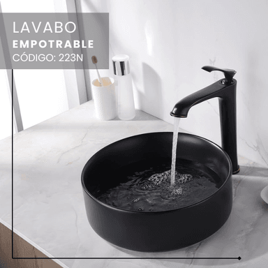 LAVAMANOS FRATELLI 223N BOWL LOZA CIRCULAR NEGRO - 2