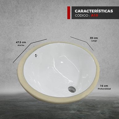 LAVAMANOS XM A-10 LOZA CIRCULAR BLANCO - 4