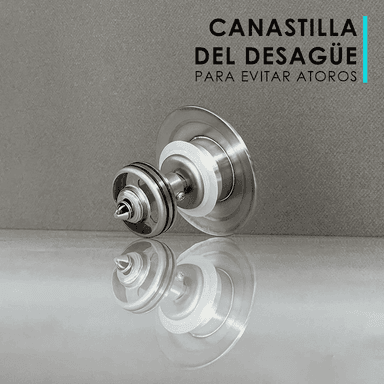 LAVADERO RECTANGULAR DE ACERO CON DESAGUE SATINADO LA30402-5538 - 4