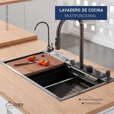 LAVADERO MULTIFUNCIONAL DE COCINA 23GL02 LED