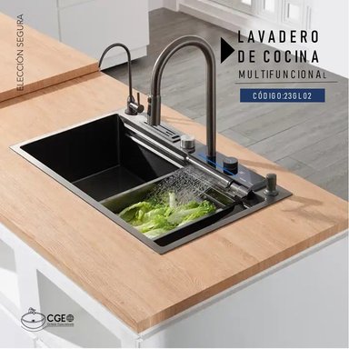 LAVADERO MULTIFUNCIONAL DE COCINA 23GL02 LED - 3