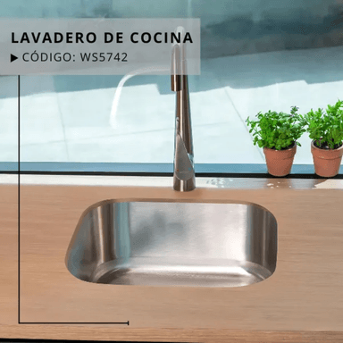 LAVADERO DE ACERO INOXIDABLE PARA GRANITO WS5742 - 3