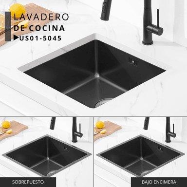 LAVADERO DE COCINA NEGRO PULIDO US01-5045 - 3