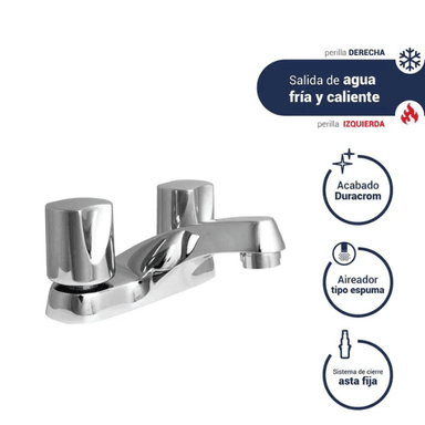 MEZCLADORA PARA LAVATORIO 4' AVANTE BRONCE VAINSA