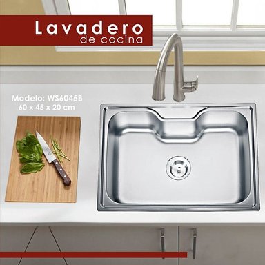 LAVADERO DE COCINA SATINADO WS6045B - 2