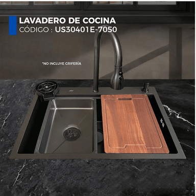 LAVADERO DE COCINA NEGRO US30401E-7050 - 2