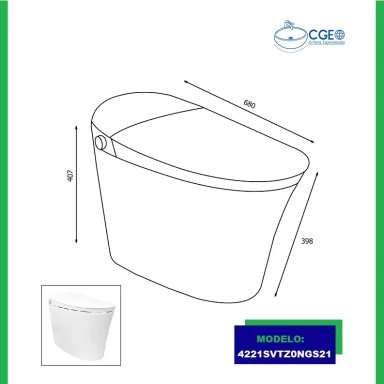 INODORO ONE PIECE NEGRONI BLANCO 4221SVTZ0NGS21 - 6
