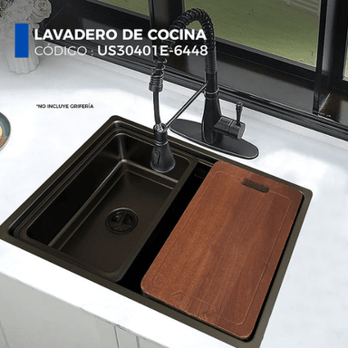 LAVADERO DE COCINA NEGRO US30401E-6448 - 2