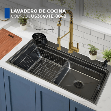 LAVADERO DE COCINA NEGRO US30401E-8048 - 2