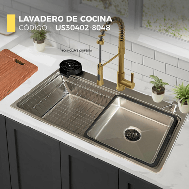 LAVADERO DE COCINA PLOMO US30402-8048 - 2