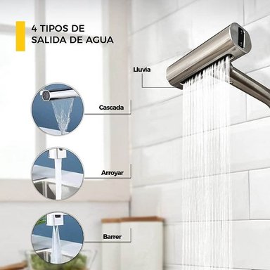 GRIFERÍA DE COCINA RETRACTIL AL MUEBLE PLOMO JZ30408102 - 3