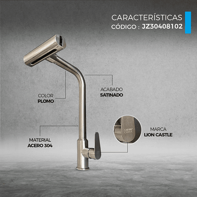 GRIFERÍA DE COCINA RETRACTIL AL MUEBLE PLOMO JZ30408102 - 4