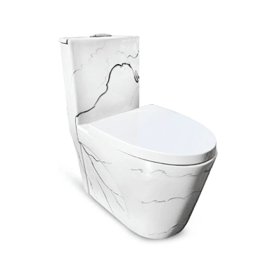 INODORO ONE PIECE MARMOLEADO BLANCO CON NEGRO 8616M