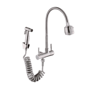LLAVE DOBLE DE COCINA A LA PARED CON DUCHA BIDET BAK-10 SEVILLA
