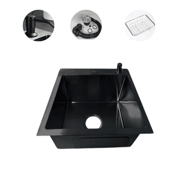 LAVADERO DE COCINA ACERO INOXIDABLE NEGRO PRM-4545