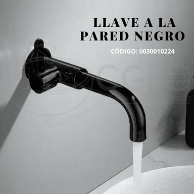 LLAVE DE AGUA FRÍA A LA PARED NEGRO TORONTO - 2