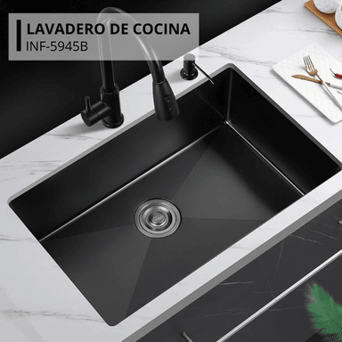 LAVADERO DE COCINA ACERO NEGRO INF-5945B - 2