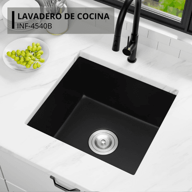LAVADERO DE COCINA ACERO INOXIDABLE NEGRO INF-4540B - 2