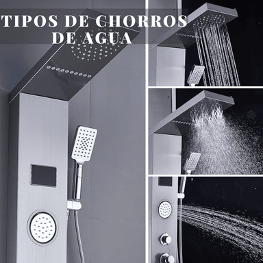 COLUMNA DE DUCHA LED CON LUZ SATINADO KM-8002 - 3