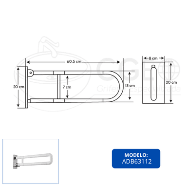 BARRA DE SEGURIDAD ACERO INOXIDABLE ADB63112 - 4
