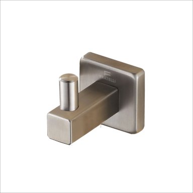 PERCHERO PARA BAÑO EN ACERO BASE CUADRADA MINIMALISTA SATINADO 82201