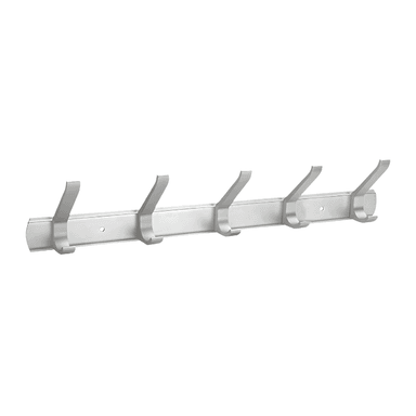 PERCHERO PARA BAÑO ALUMINIO RECTANGULAR 5 GANCHOS MATE ADB6902