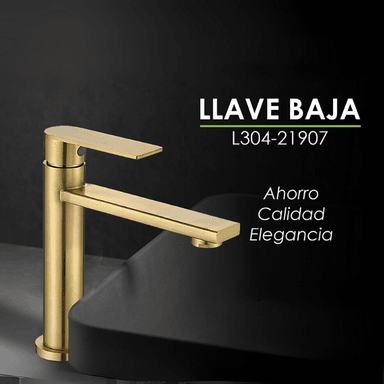 LLAVE DE LAVATORIO BAJO DORADO AL MUEBLE L304-21907 - 2