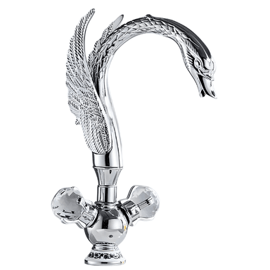 MEZCLADORA PARA LAVATORIO AL MUEBLE TIPO CISNE CROMADO M00800 - 1