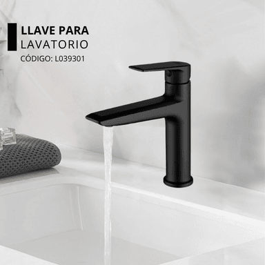 LLAVE PARA LAVATORIO MEDIANO NEGRO L039301 - 2