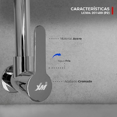 GRIFERÍA DE COCINA RESORTE PARED CROMADO LC304-201400 P2 - 3