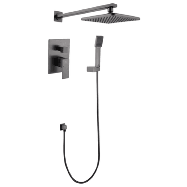 MEZCLADORA DE DUCHA Y TELEFONO CUADRADO BRONCE GRIS 6004 SANDS 1 - 1