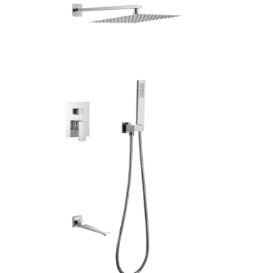 MEZCLADORA PARA BAÑO Y TINA CUADRADO CROMADO FB024T SANDS BRONCE - 1