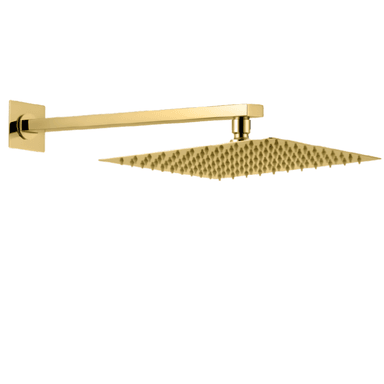 DUCHA ESPAÑOLA DE ACERO 304 DORADO +BRAZO P/6012 -SANDS 25 CM - 1