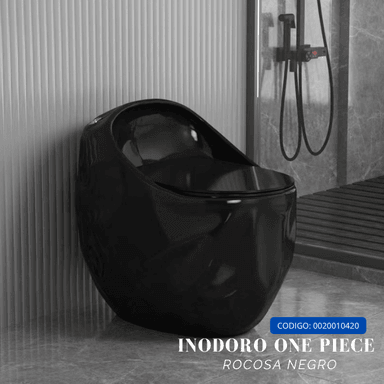INODORO ONE PIECE OVALADO NEGRO ROCOSO GAIA - 2