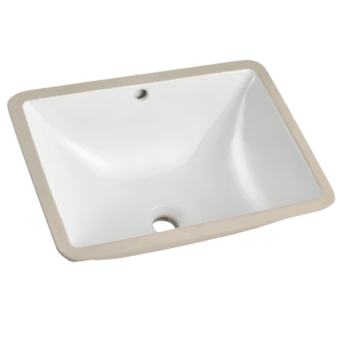 BOWL OVALIN DE LOZA TRIANGULAR PARA EMPOTRAR BLANCO - 1