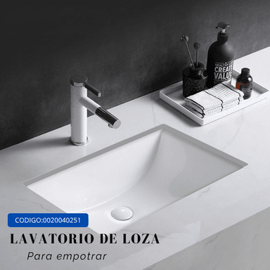 BOWL OVALIN DE LOZA TRIANGULAR PARA EMPOTRAR BLANCO - 2