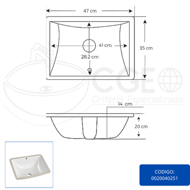 BOWL OVALIN DE LOZA TRIANGULAR PARA EMPOTRAR BLANCO - 3