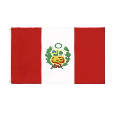 BANDERA DEL PERÚ 60 CM X 90CM CON ESCUDO CALIDAD A1 - 1