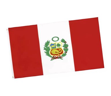BANDERA DEL PERÚ 60 CM X 90CM CON ESCUDO CALIDAD A1 - 2
