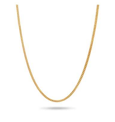 CADENA DE ACERO INOX DORADO UNISEX EXCLUSIVO 2 MM