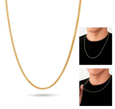 CADENA DE ACERO INOXIDABLE DORADO EXCLUSIVO 2 MM