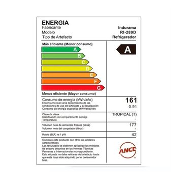 REFRIGERADORA INDURAMA RI-289D 177 LT - 6