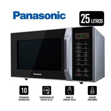 HORNO MICROONDAS PANASONIC 25 LITROS PLATEADO NN-SB34HM